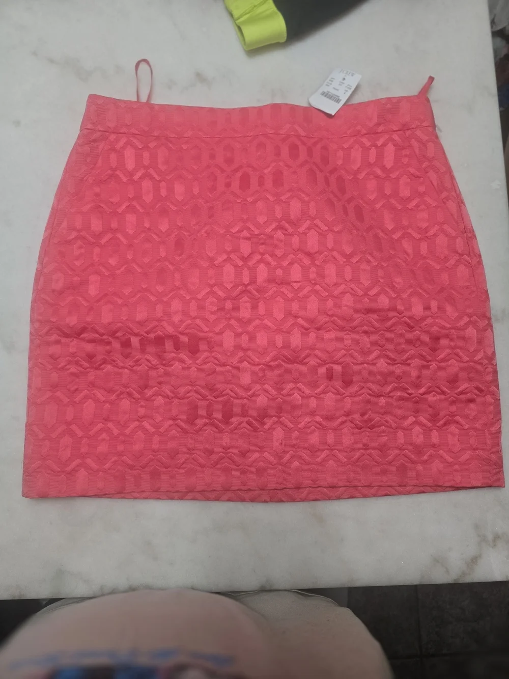 J. Crew Coral Pink Lace-Style Mini Skirt